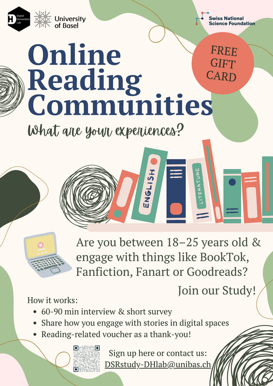 Recruitment flyer for the Digital Social Reading study